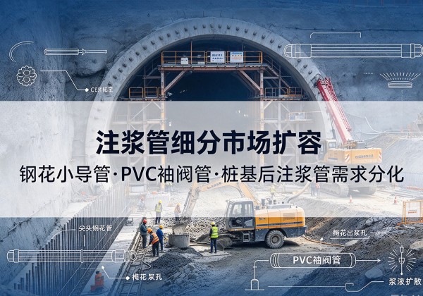 皮山注浆管细分市场扩容，隧道钢花小导管、PVC 袖阀管、桩基后注浆管需求分化